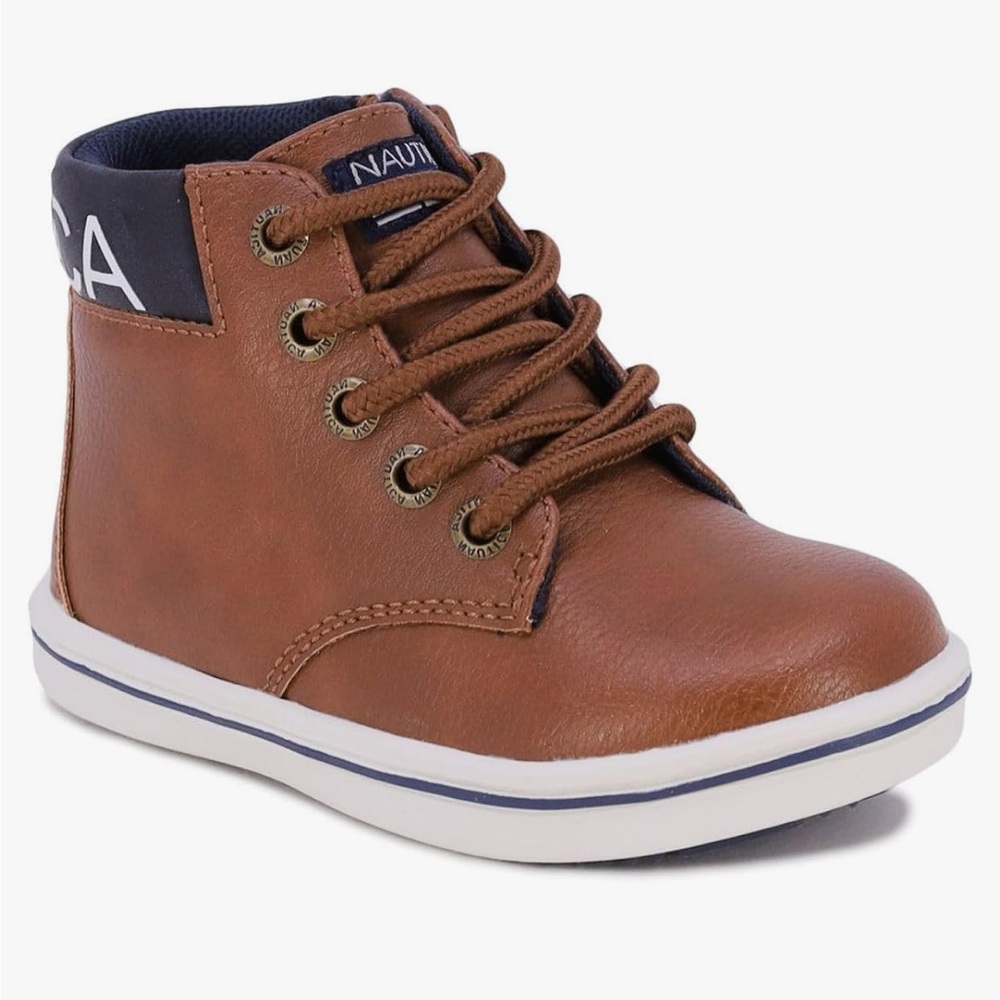 Nautica Kids Brown High-Top Sneakers